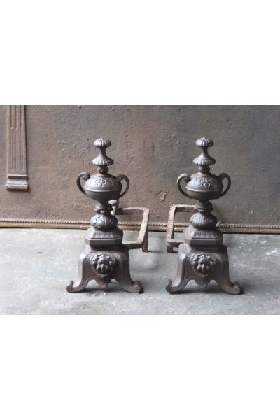 Cast Iron Andiron Fireplace