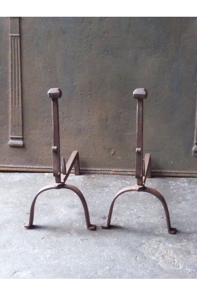 Antique Fireplace Andirons