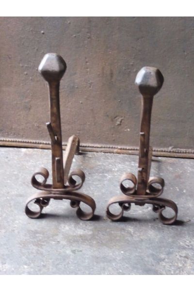 Louis XV Iron Andirons