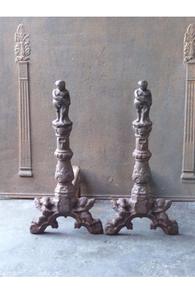 Cast Iron Andiron Fireplace