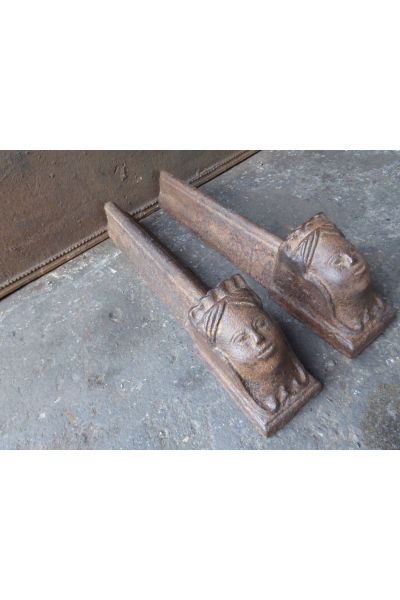 Cast Iron Andiron Fireplace