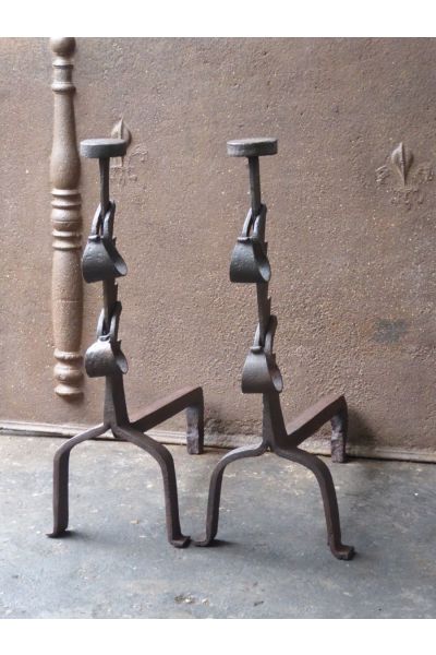 Louis XV Iron Andirons