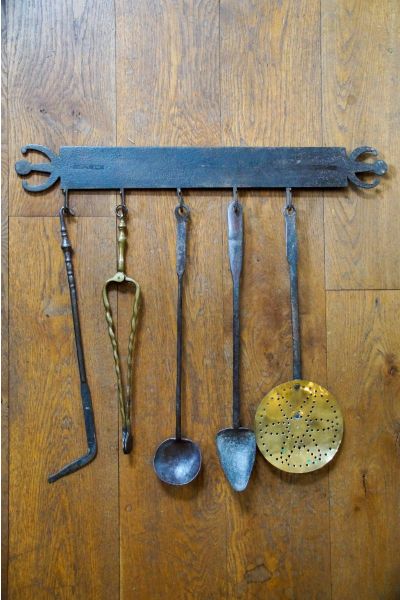 Antique Wall-mounted Fireplace Tools