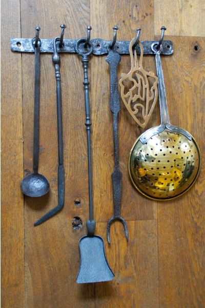 Antique Hanging Fireplace Tools