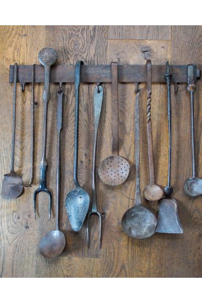 Antique Wall-mounted Fireplace Tools