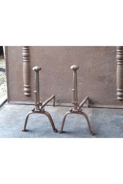 Louis XV Iron Andirons