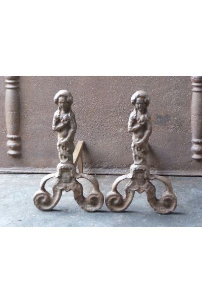 Cast Iron Andiron Fireplace