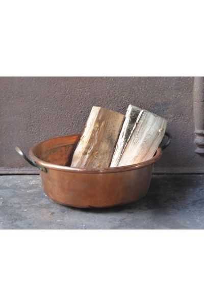 Polished Copper Log Basket