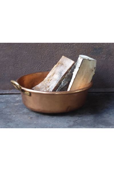 Polished Copper Log Basket