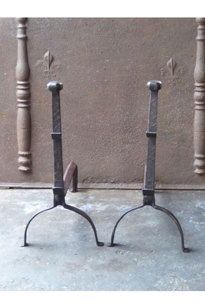 Gothic Andirons Fireplace