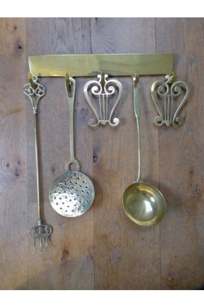 Antique Wall-mounted Fireplace Tools