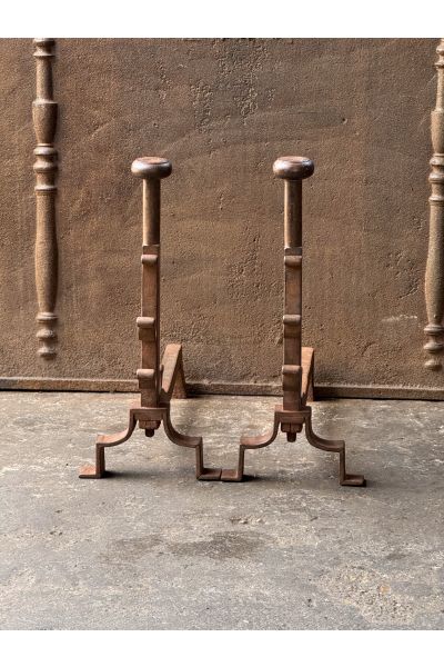 Napoleon III Iron Andirons