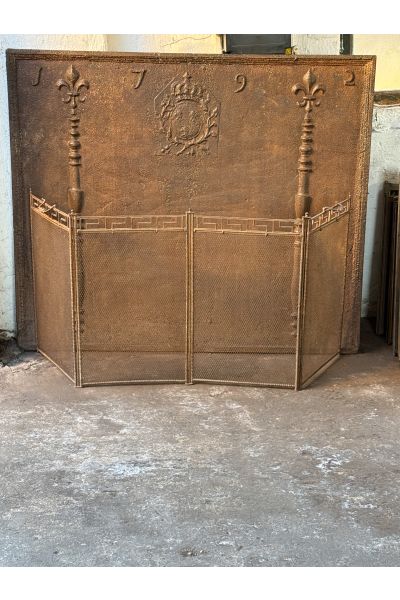 Antique French Fire Screen