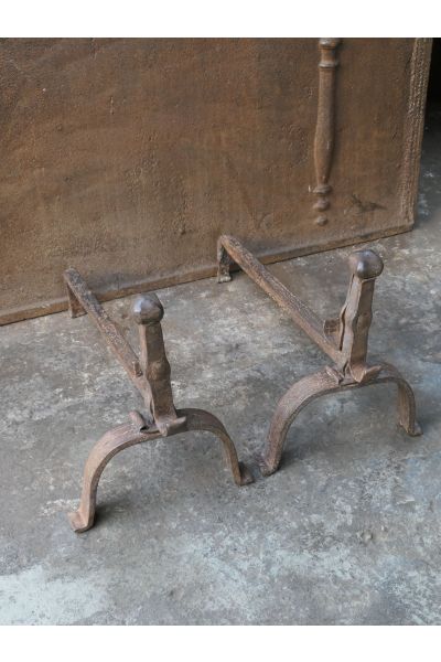 Louis XV Iron Andirons