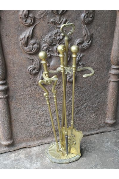 Polished Brass Fire Tools