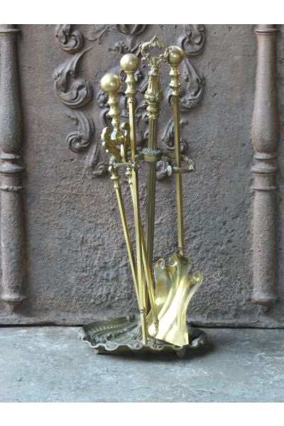 Polished Brass Fire Tools