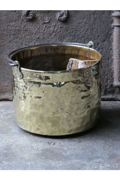 Polished Brass Firewood Basket