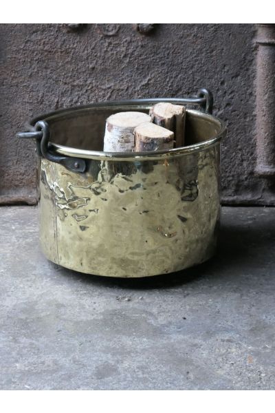 Polished Brass Firewood Basket