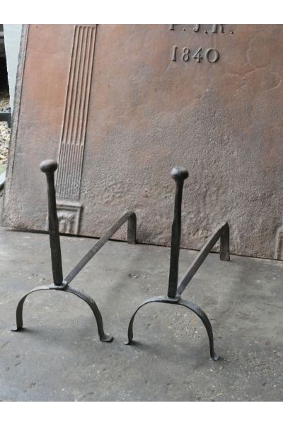 Louis XV Iron Andirons