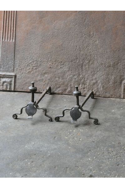 Louis XV Iron Andirons