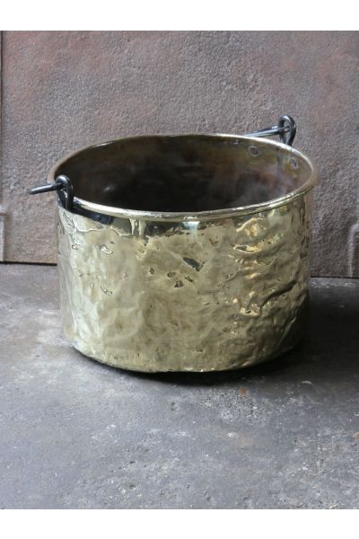 Polished Brass Firewood Basket