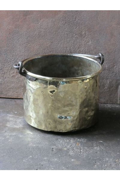 Polished Brass Firewood Basket