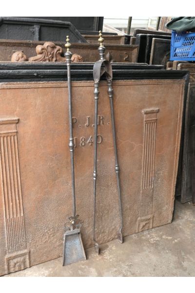 Large French Fireplace Tools