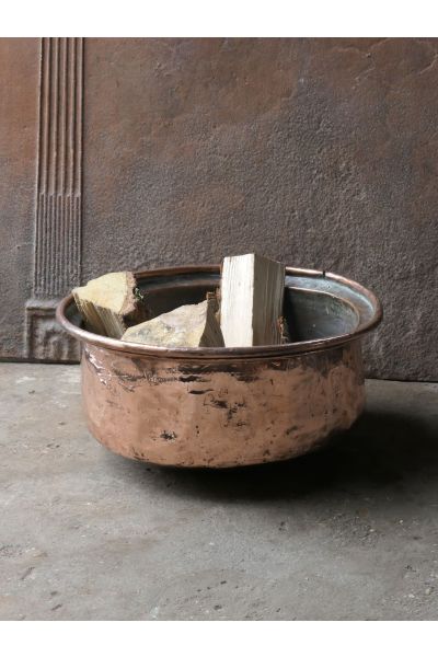 Polished Copper Log Basket