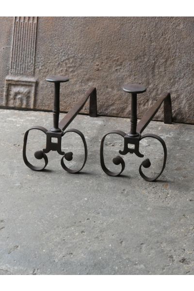 Louis XV Iron Andirons