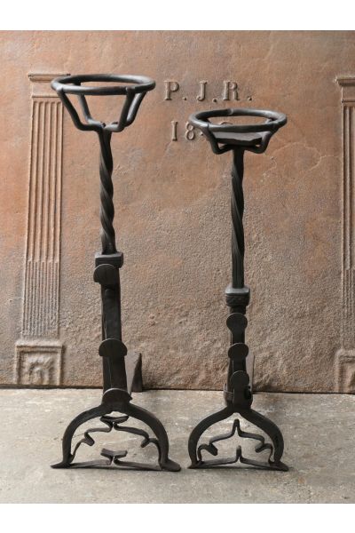 Antique Hand-Forged Andiron