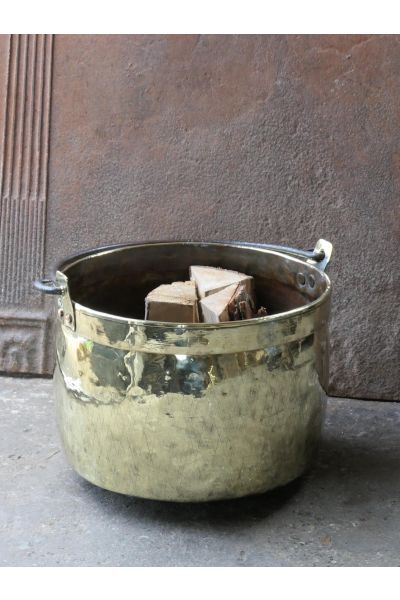 Polished Brass Firewood Basket