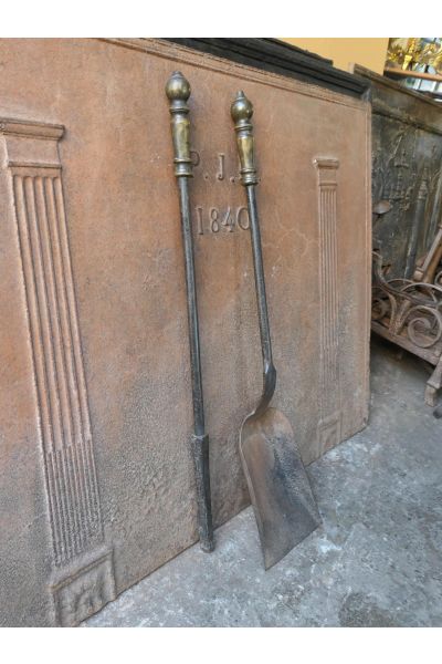 Large French Fireplace Tools