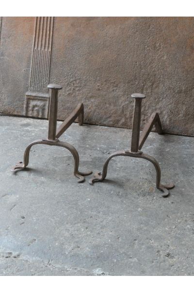 Louis XV Iron Andirons