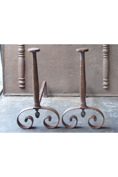 Hand-Forged Andirons