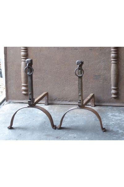 Louis XV Iron Andirons