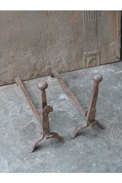 Louis XV Iron Andirons