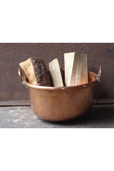 Polished Copper Log Basket