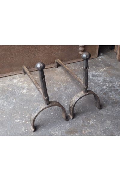 Louis XV Iron Andirons