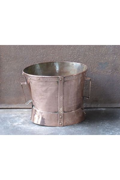 Polished Copper Firewood Basket