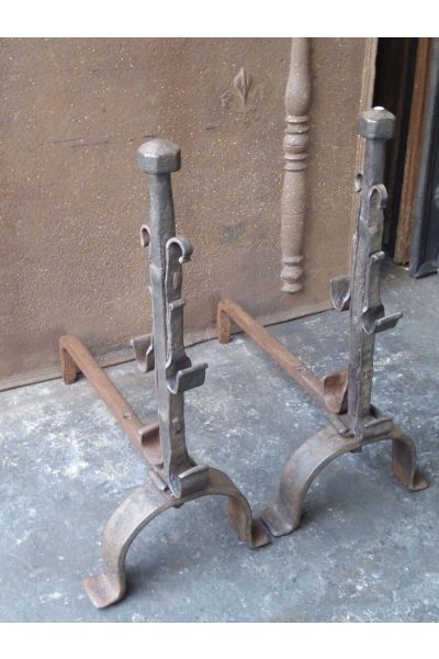 Antique Fireplace Andirons