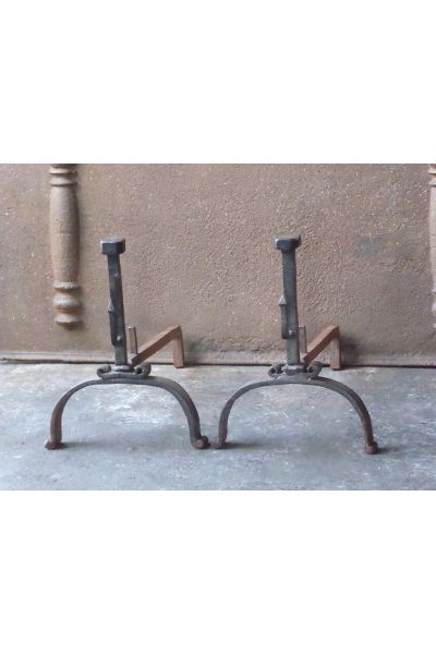 Louis XV Iron Andirons