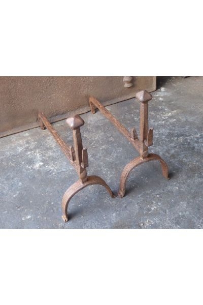 Louis XV Iron Andirons