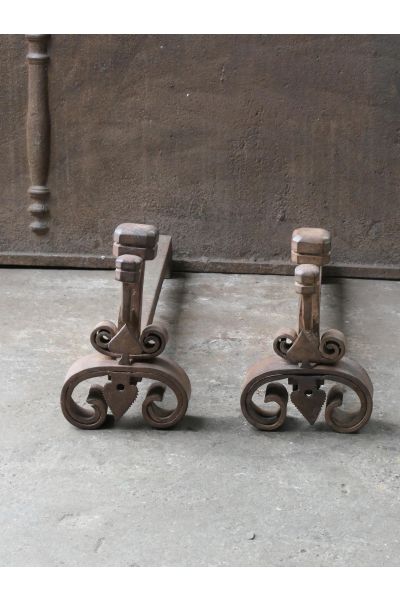 Louis XV Iron Andirons