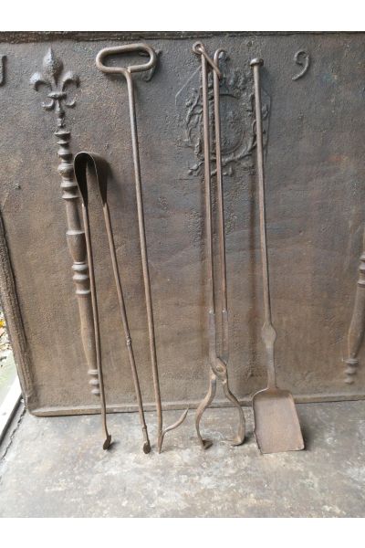 Large French Fireplace Tools