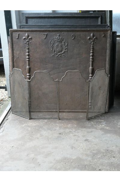 Tall Antique French Fire Screen