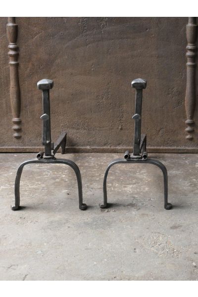 Louis XV Iron Andirons