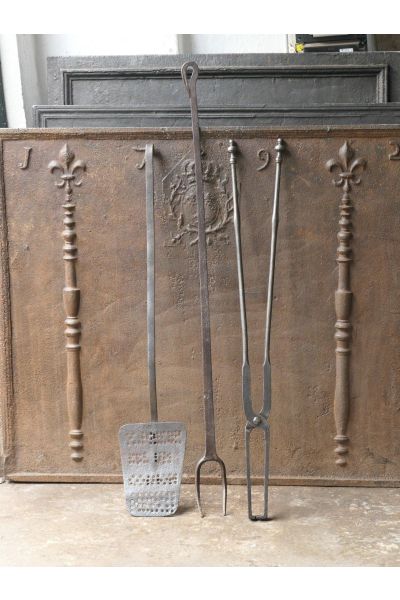 Large French Fireplace Tools