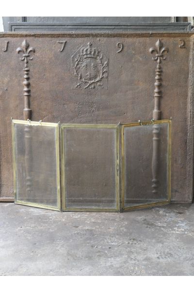 Polished Brass Fire Screen