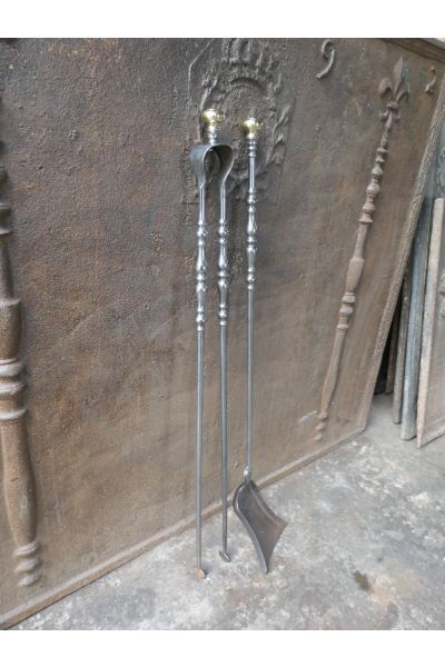 Large French Fireplace Tools