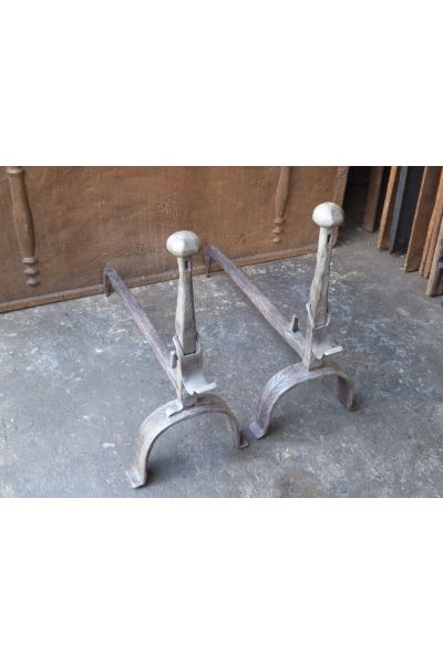 Louis XV Iron Andirons